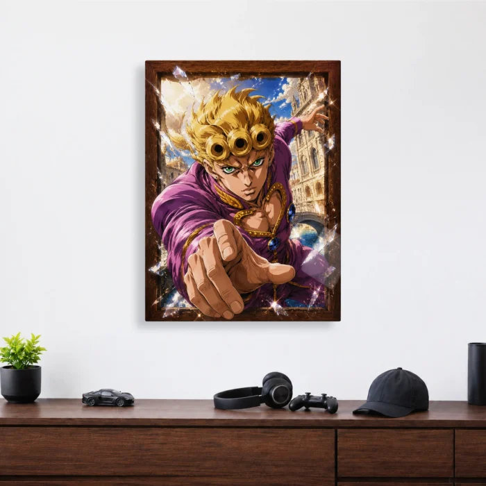 JJBA - Giorno Giovanna Metal Poster Wall
  Decor - Image 3