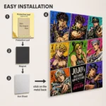 JJBA - JoJo Protagonists Metal Poster
  Wall Decor - Image 2