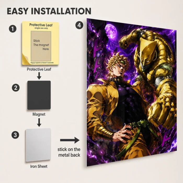 JJBA - DIO & The World Metal Poster
  Wall Decor - Image 2