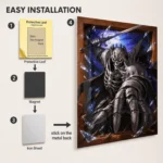 Dark Fantasy Skull Knight Metal Poster
  Wall Decor - Image 2