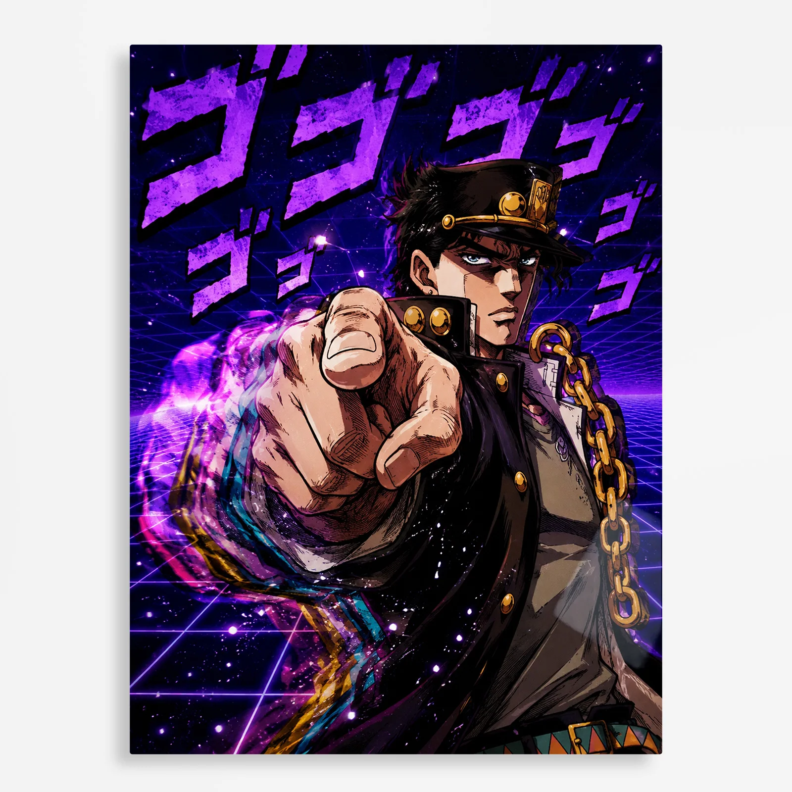 anime metal poster (212) s1 JJBA - Jotaro Kujo Metal Poster Wall
Decor - Image 1