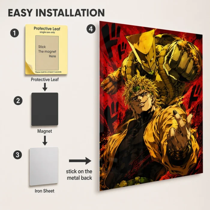 JJBA - DIO & The World Metal Poster
  Wall Decor - A - Image 2