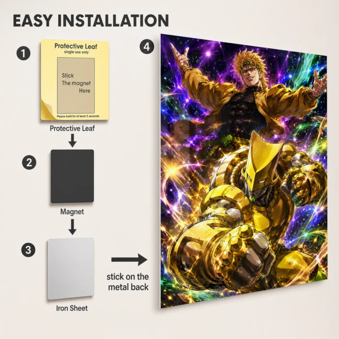 JJBA - DIO & The World Metal Poster
  Wall Decor - B - Image 2