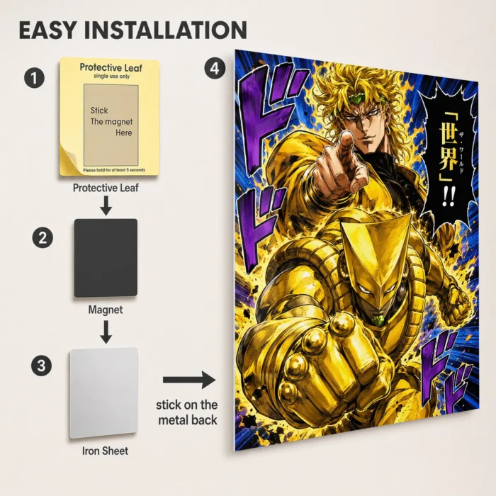 JJBA - DIO Metal Poster Wall Decor - Image 2