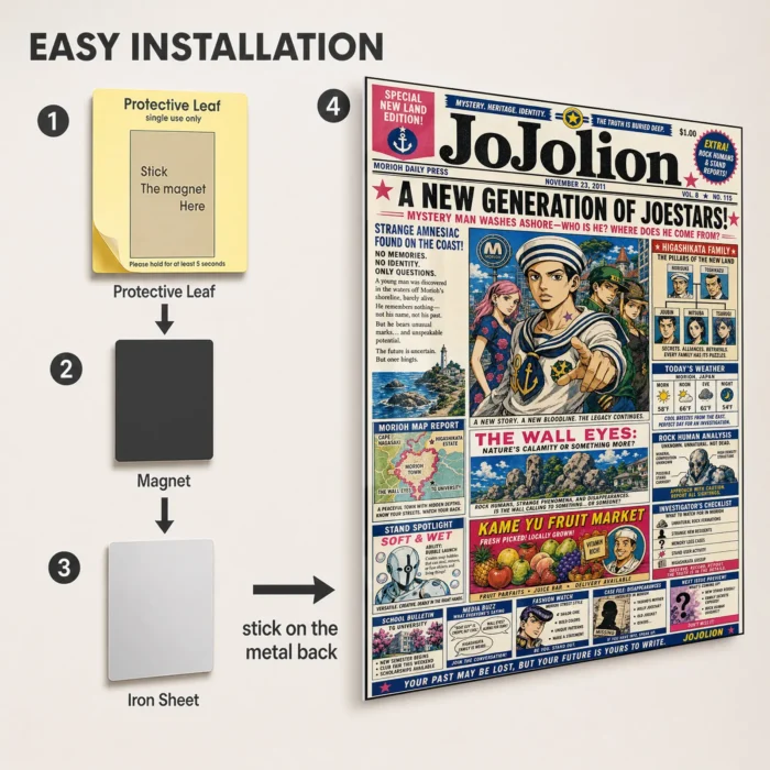 JJBA - JoJolion Metal Poster Wall Decor
  - A - Image 2