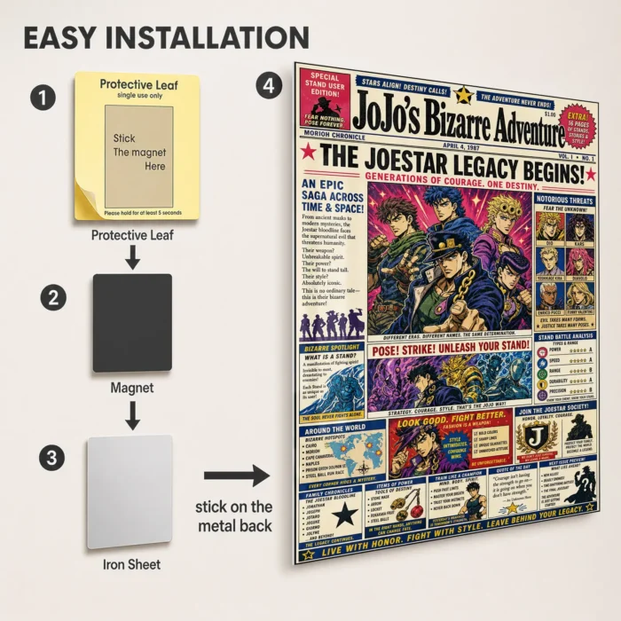 JJBA Metal Poster Wall Decor - G - Image 2