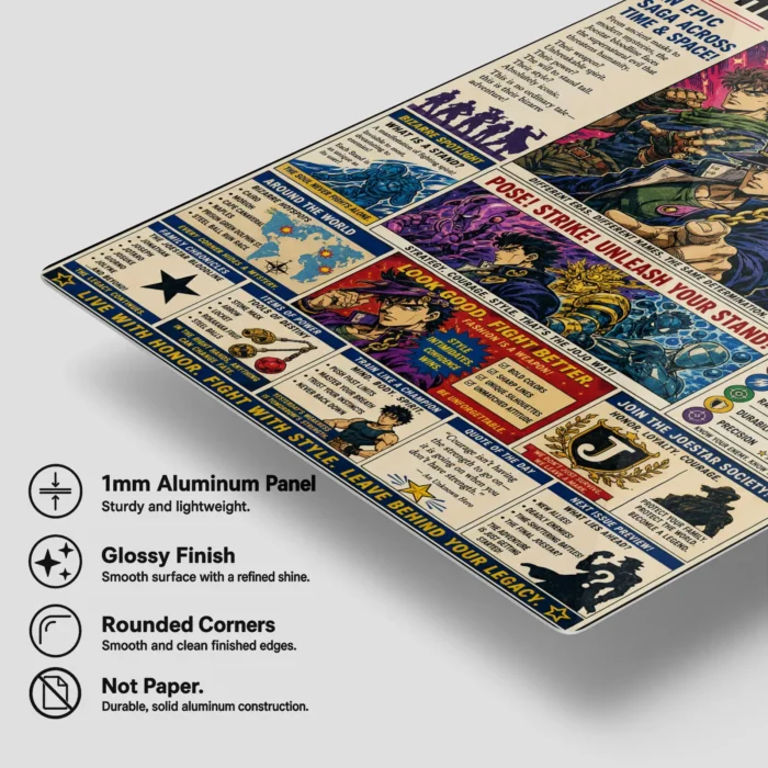 JJBA Metal Poster Wall Decor - G - Image 5