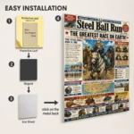 JJBA - Steel Ball Run Racers Metal
  Poster Wall Decor - Image 2