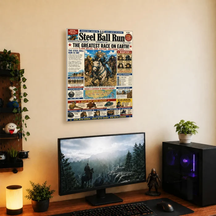 JJBA - Steel Ball Run Racers Metal
  Poster Wall Decor - Image 4