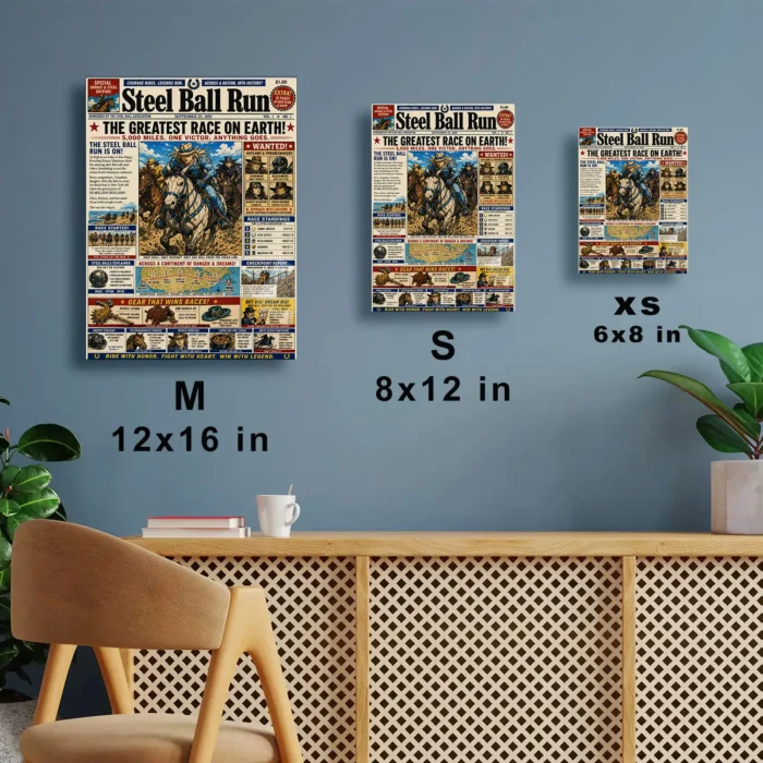 JJBA - Steel Ball Run Racers Metal
  Poster Wall Decor - Image 6