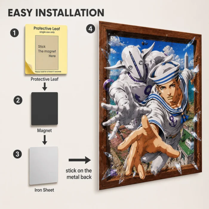 JJBA Metal Poster Wall Decor - H - Image 2