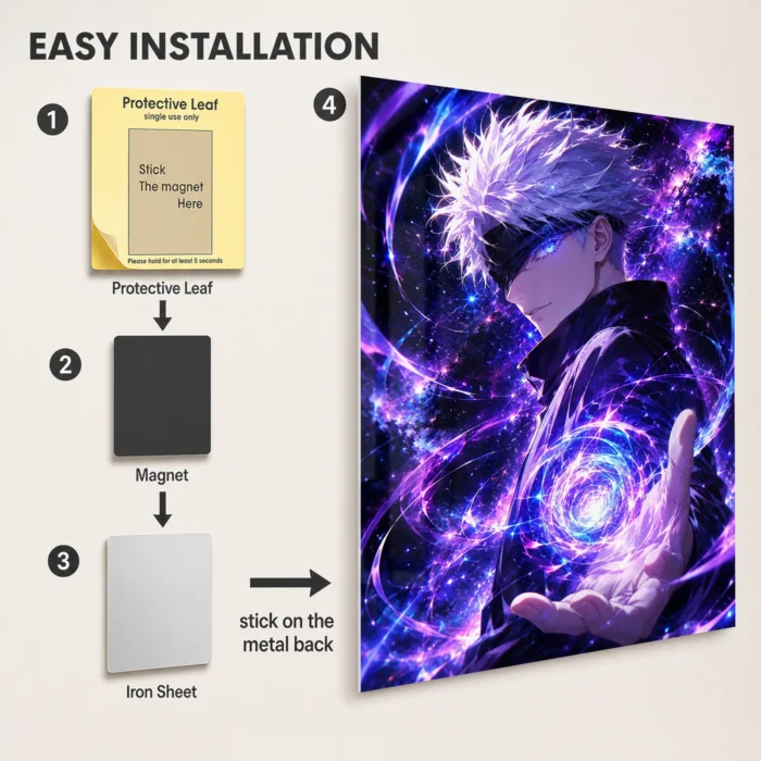 JJK - Satoru Gojo Metal Poster Wall
  Decor - A - Image 2
