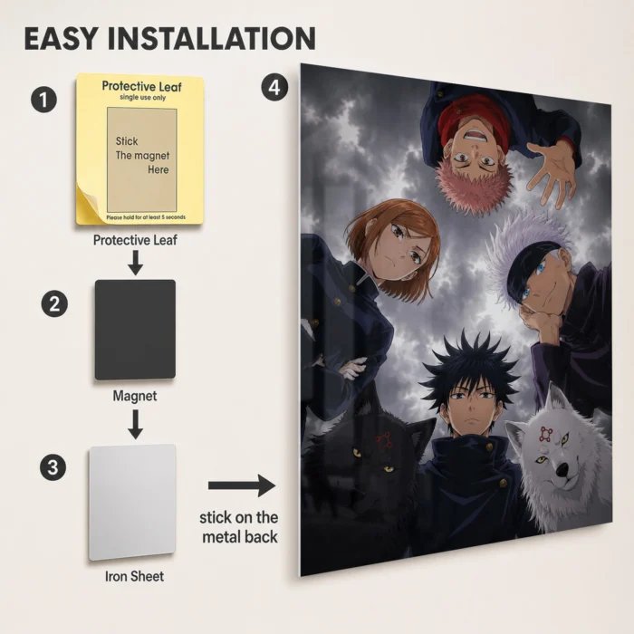 JJK Metal Poster Wall Decor - A - Image 2