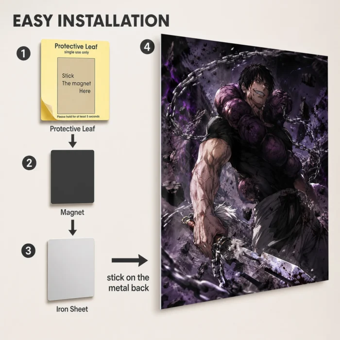 JJK - Toji Fushiguro Metal Poster Wall
  Decor - A - Image 2