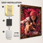 JJK - Ryomen Sukuna Metal Poster Wall
  Decor - D - Image 2