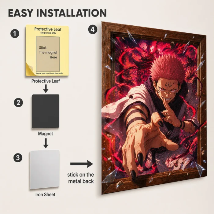JJK - Ryomen Sukuna Metal Poster Wall
  Decor - D - Image 2