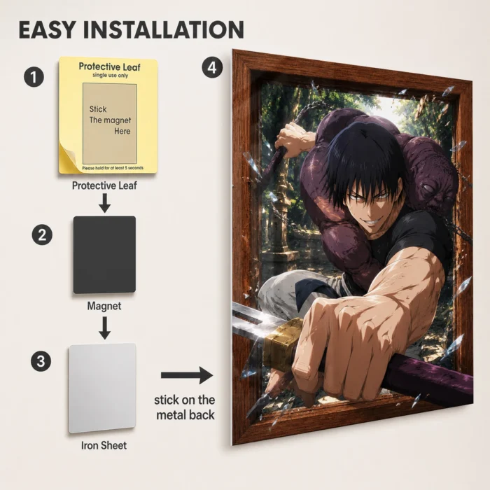 JJK - Toji Fushiguro Metal Poster Wall
  Decor - B - Image 2