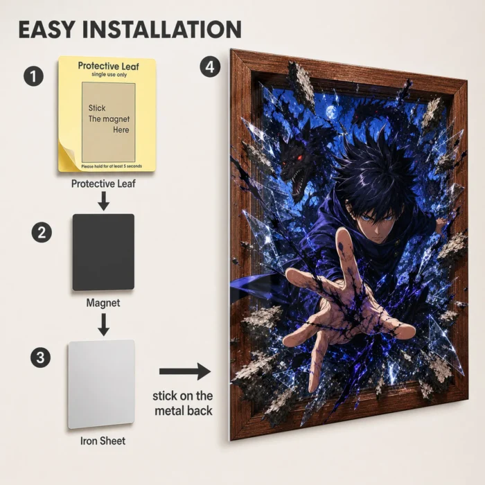 JJK - Megumi Fushiguro Metal Poster Wall
  Decor - A - Image 2