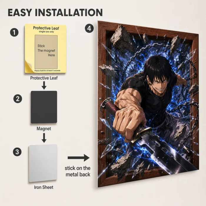 JJK - Toji Fushiguro Metal Poster Wall
  Decor - C - Image 2