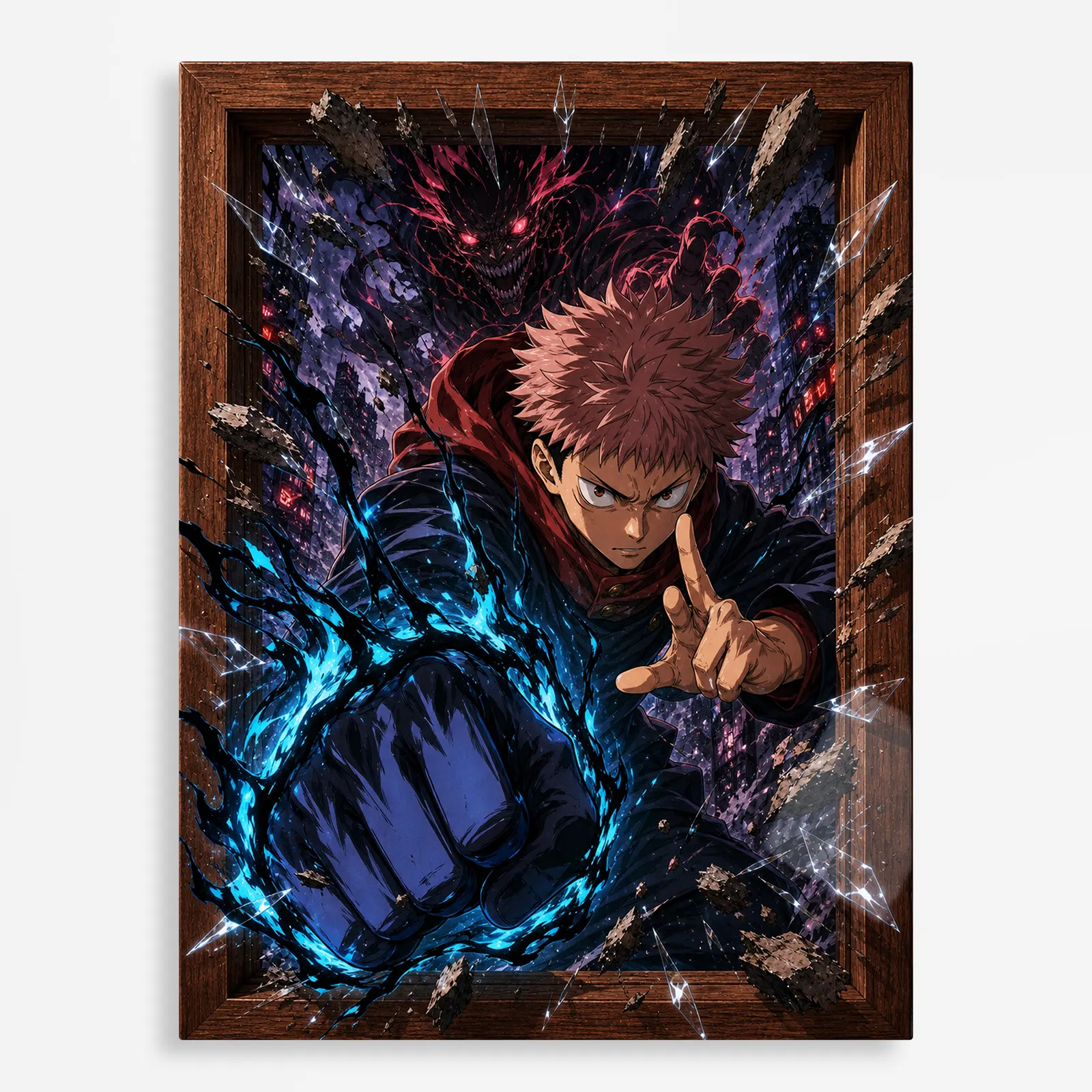 anime metal poster (257) s1 JJK - Yuji Itadori Metal Poster Wall
Decor - Image 1