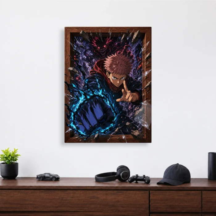 JJK - Yuji Itadori Metal Poster Wall
  Decor - Image 3