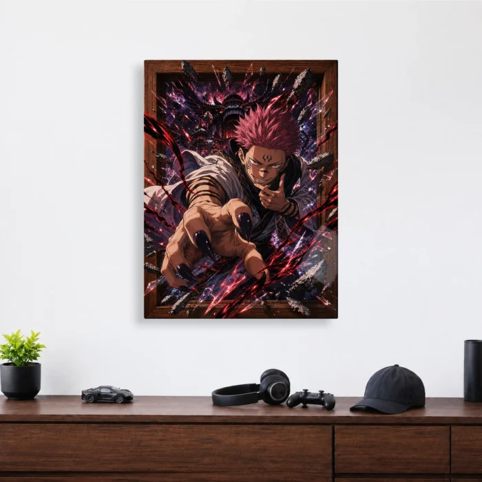 JJK - Ryomen Sukuna Metal Poster Wall
  Decor - E - Image 3