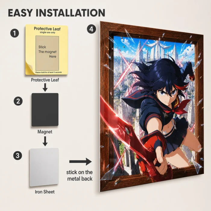 Kill - Ryuko Matoi Metal Poster Wall
  Decor - Image 2
