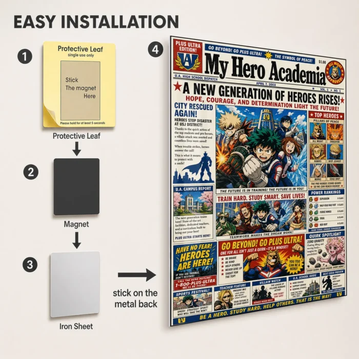 MHA Metal Poster Wall Decor - Image 2