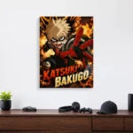 MHA - Katsuki Bakugo Metal Poster Wall
  Decor - Image 3