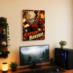MHA - Katsuki Bakugo Metal Poster Wall
  Decor - Image 4