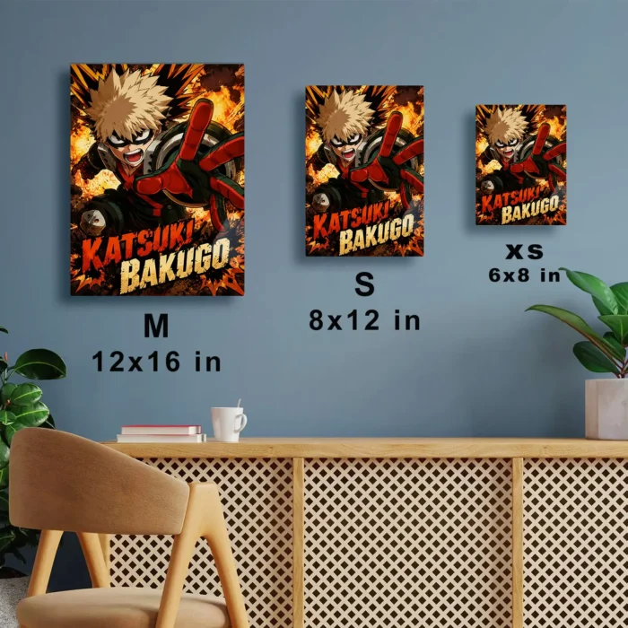 MHA - Katsuki Bakugo Metal Poster Wall
  Decor - Image 6