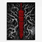 Dark Fantasy Sword Metal Poster Wall
  Decor