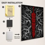 Dark Fantasy Sword Metal Poster Wall
  Decor - Image 2