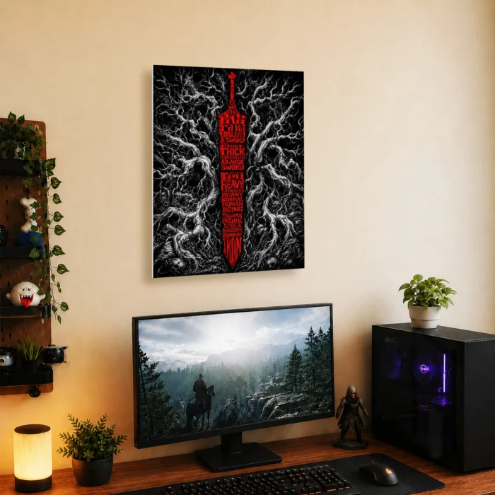 Dark Fantasy Sword Metal Poster Wall
  Decor - Image 4