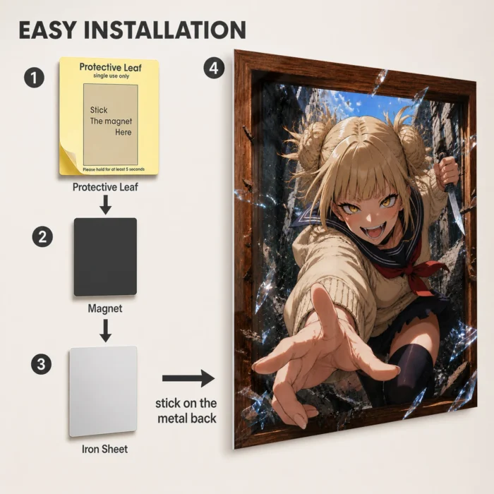 MHA - Himiko Toga Metal Poster Wall
  Decor - C - Image 2