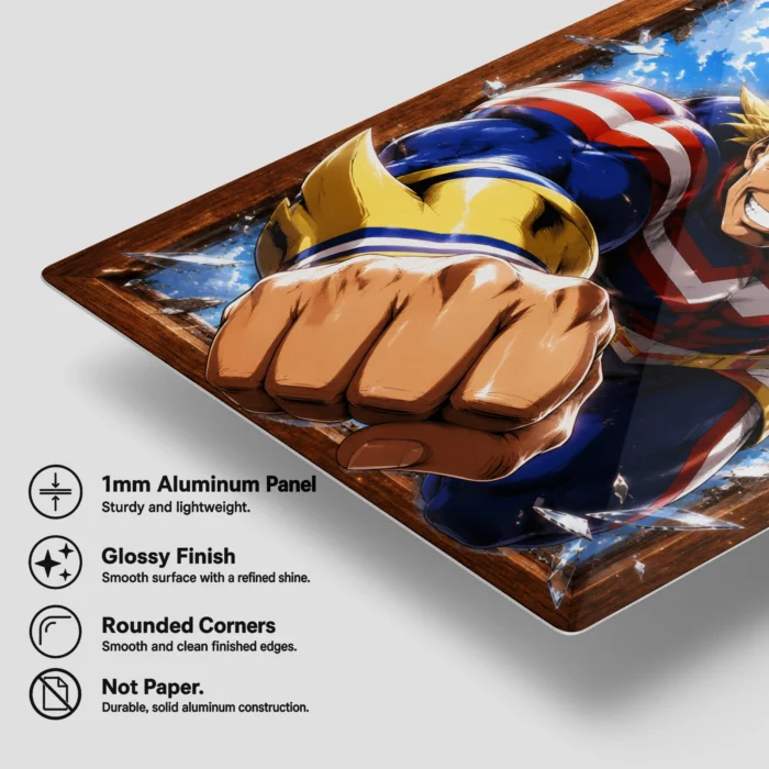 MHA - All Might Metal Poster Wall Decor
  - A - Image 5