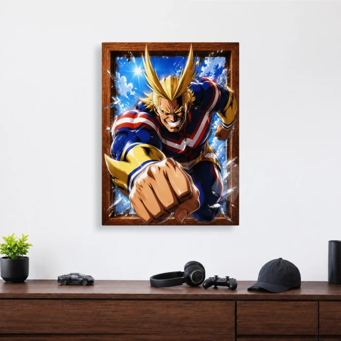 MHA - All Might Metal Poster Wall Decor
  - A - Image 3