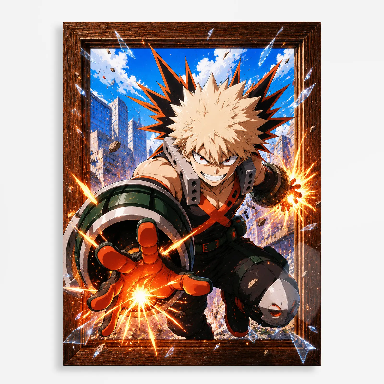 anime metal poster (276) s1 MHA - Katsuki Bakugo Metal Poster Wall
Decor - A - Image 1