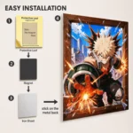 MHA - Katsuki Bakugo Metal Poster Wall
  Decor - A - Image 2
