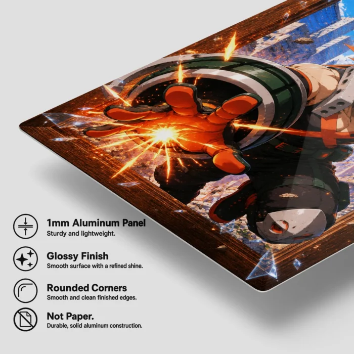 MHA - Katsuki Bakugo Metal Poster Wall
  Decor - A - Image 5
