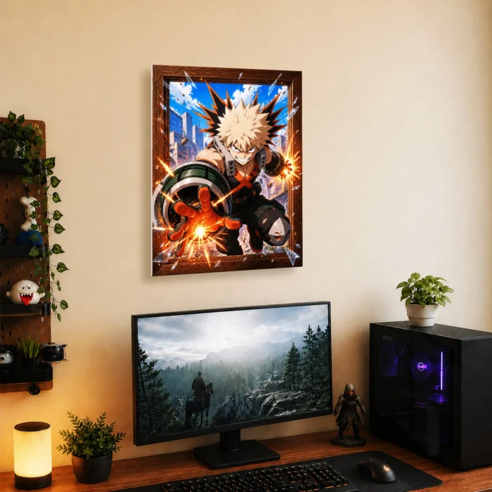MHA - Katsuki Bakugo Metal Poster Wall
  Decor - A - Image 4