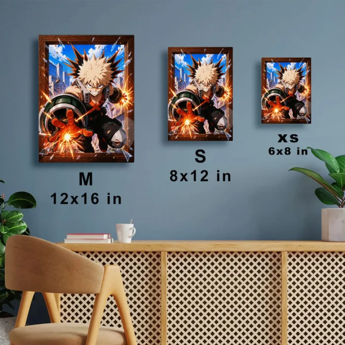 MHA - Katsuki Bakugo Metal Poster Wall
  Decor - A - Image 6