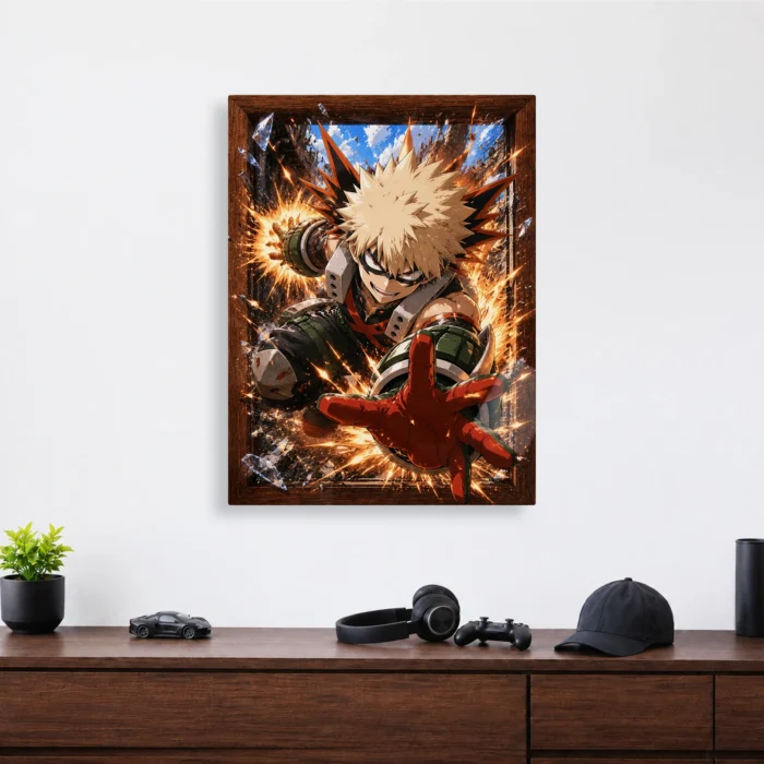 MHA - Katsuki Bakugo Metal Poster Wall
  Decor - B - Image 3