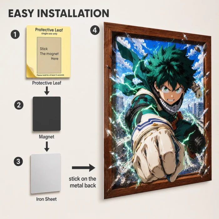 MHA - Izuku Midoriya Metal Poster Wall
  Decor - B - Image 2