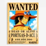OP - Portgas D. Ace Wanted Metal Poster
  Wall Decor