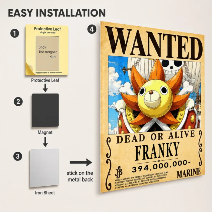 OP - Franky Wanted Metal Poster Wall
  Decor - Image 2