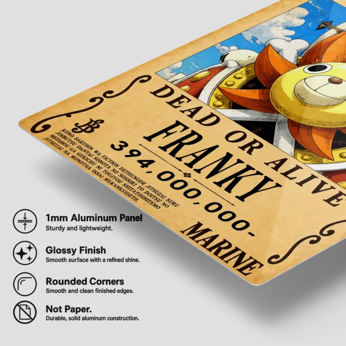 OP - Franky Wanted Metal Poster Wall
  Decor - Image 5