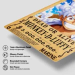 OP - Monkey D. Luffy Wanted Metal Poster
  Wall Decor - Image 5