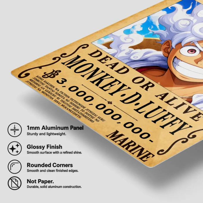 OP - Monkey D. Luffy Wanted Metal Poster
  Wall Decor - Image 5