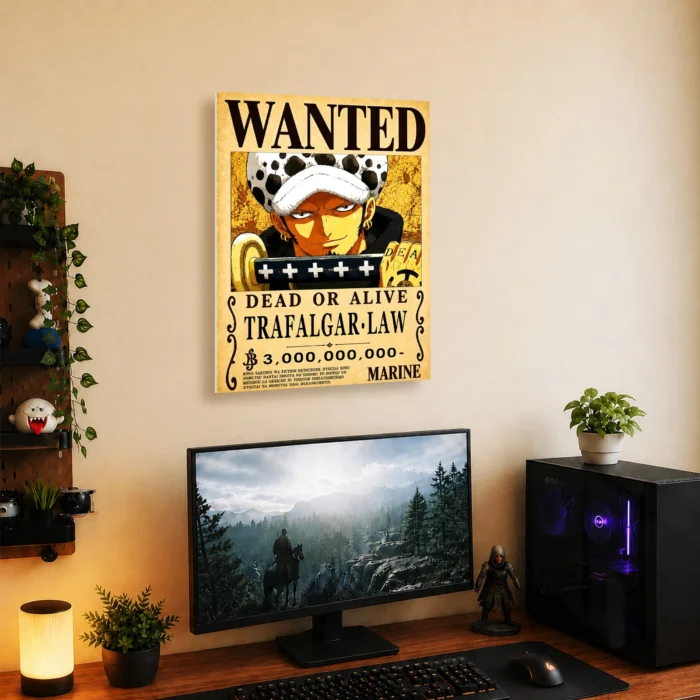 OP - Trafalgar D. Water Law Wanted Metal
  Poster Wall Decor - Image 4